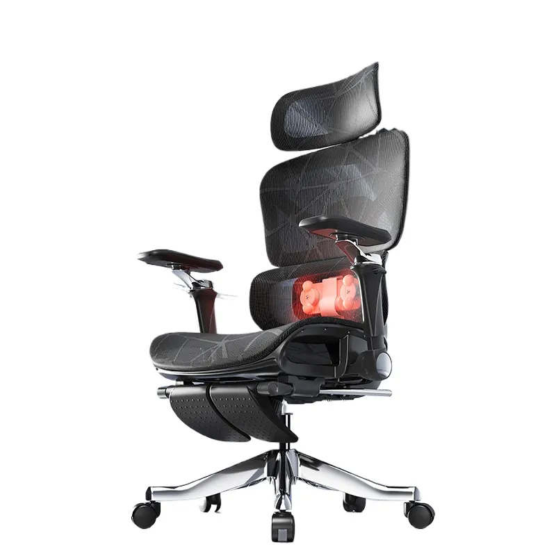Home Office Chair - เก้าอี้สำนักงานปรับระดับได้พร้อมระบบนวดและระบบทำความร้อนเพื่อรองรับหลังส่วนล่าง เหมาะสำหรับใช้งานที่บ้าน นั่งสบาย รองรับท่านั่งได้นาน เก้าอี้เกมมิ่ง