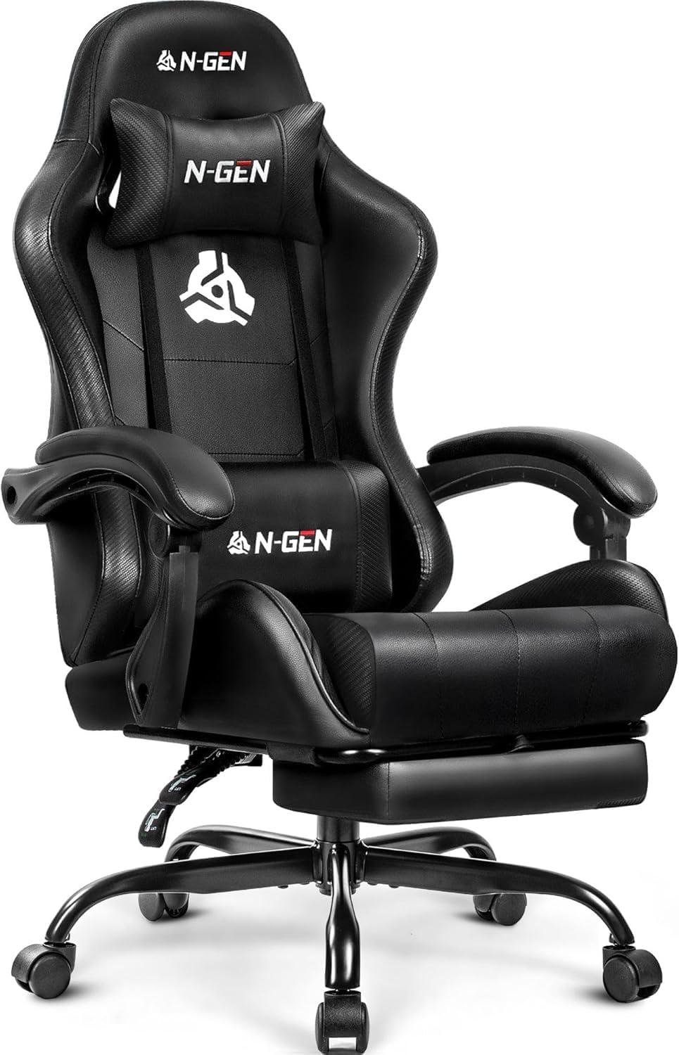Home Office Chair - เก้าอี้เกมมิ่งพร้อมที่พักเท้า รองรับหลังส่วนล่าง สำหรับใช้ในบ้าน/ออฟฟิศ เก้าอี้ปรับเอนหลังสูง ออกแบบตามหลักสรีรศาสตร์ สำหรับโต๊ะคอมพิวเตอร์