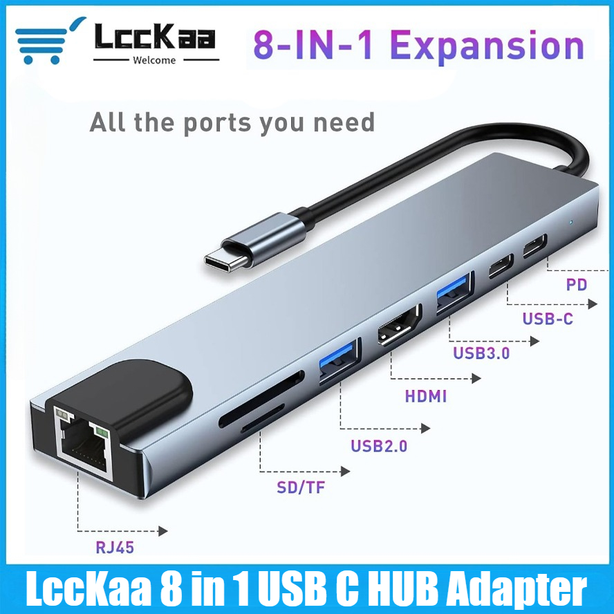 Home Office For Mac - ฮับ USB C 8/7 in 1