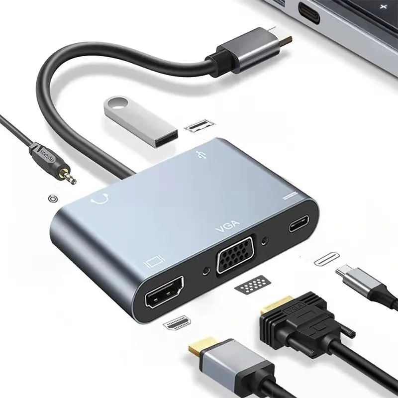 Home Office For Mac - อะแดปเตอร์ฮับ USB C มัลติพอร์ต, ตัวแปลง USB