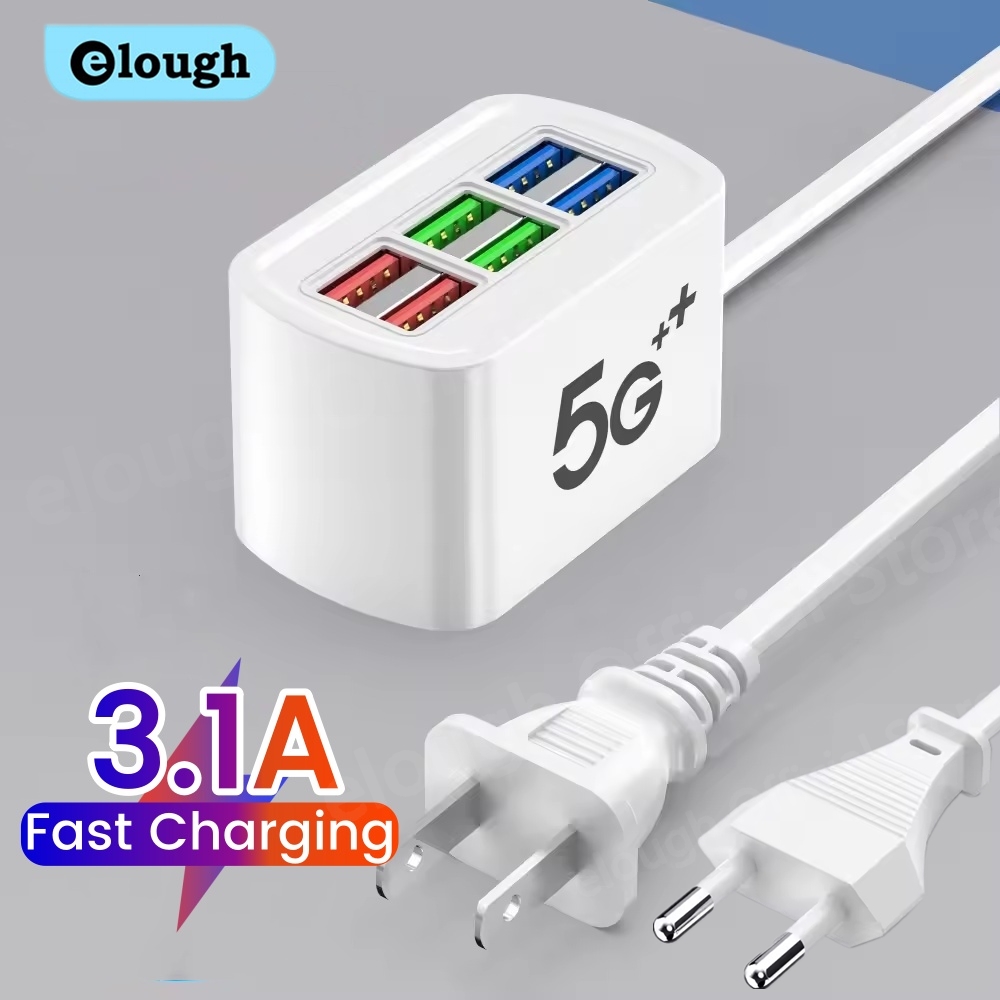 Power Strip Desk - Elough 6 USB Charger Power Strip