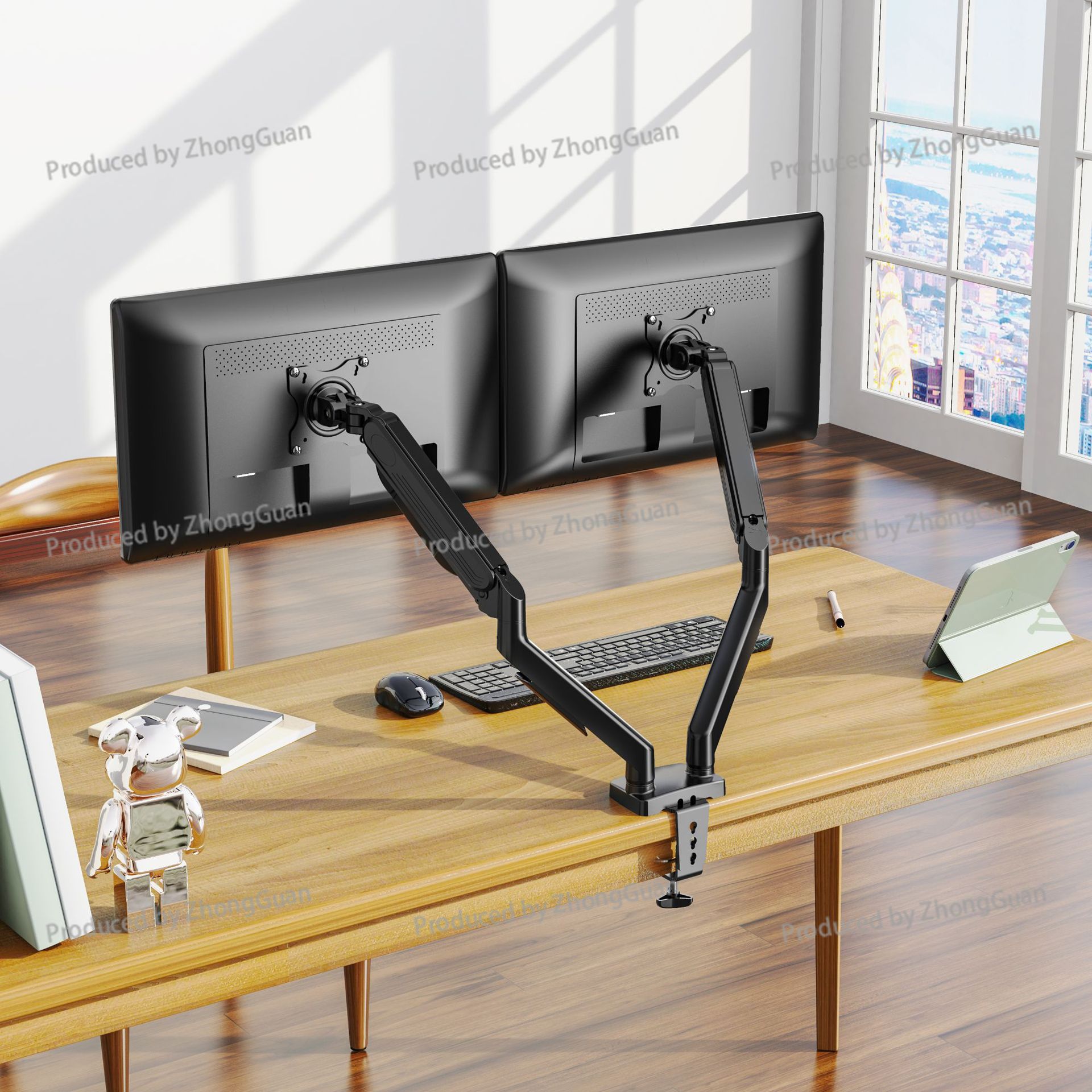 ขาตั้งจอภาพแบบแขนคู่พร้อมแก๊สส - Monitor Arm Dual บทวิจารณ์และราคา