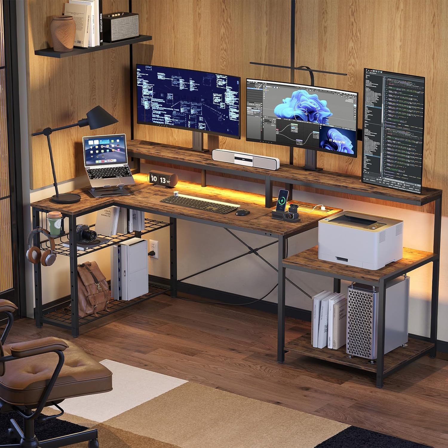 โต๊ะคอมพิวเตอร์ขนาด 71.5 นิ้ว  - Home Office L Shaped Desk บทวิจารณ์และราคา