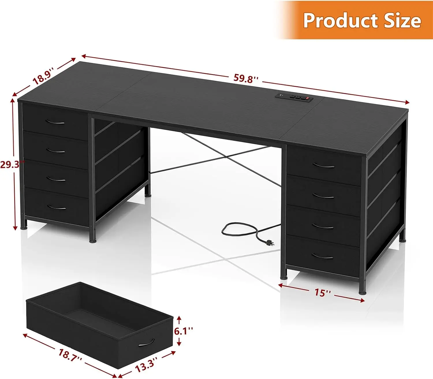 โต๊ะคอมพิวเตอร์ขนาด 60 นิ้ว พร - Home Office L Shaped Desk บทวิจารณ์และราคา