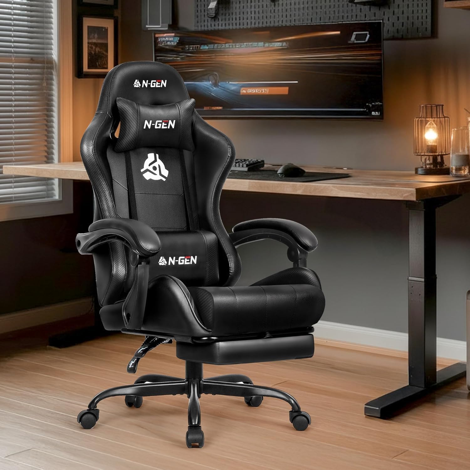 เก้าอี้เกมมิ่งพร้อมที่พักเท้า  - Home Office Chair บทวิจารณ์และราคา