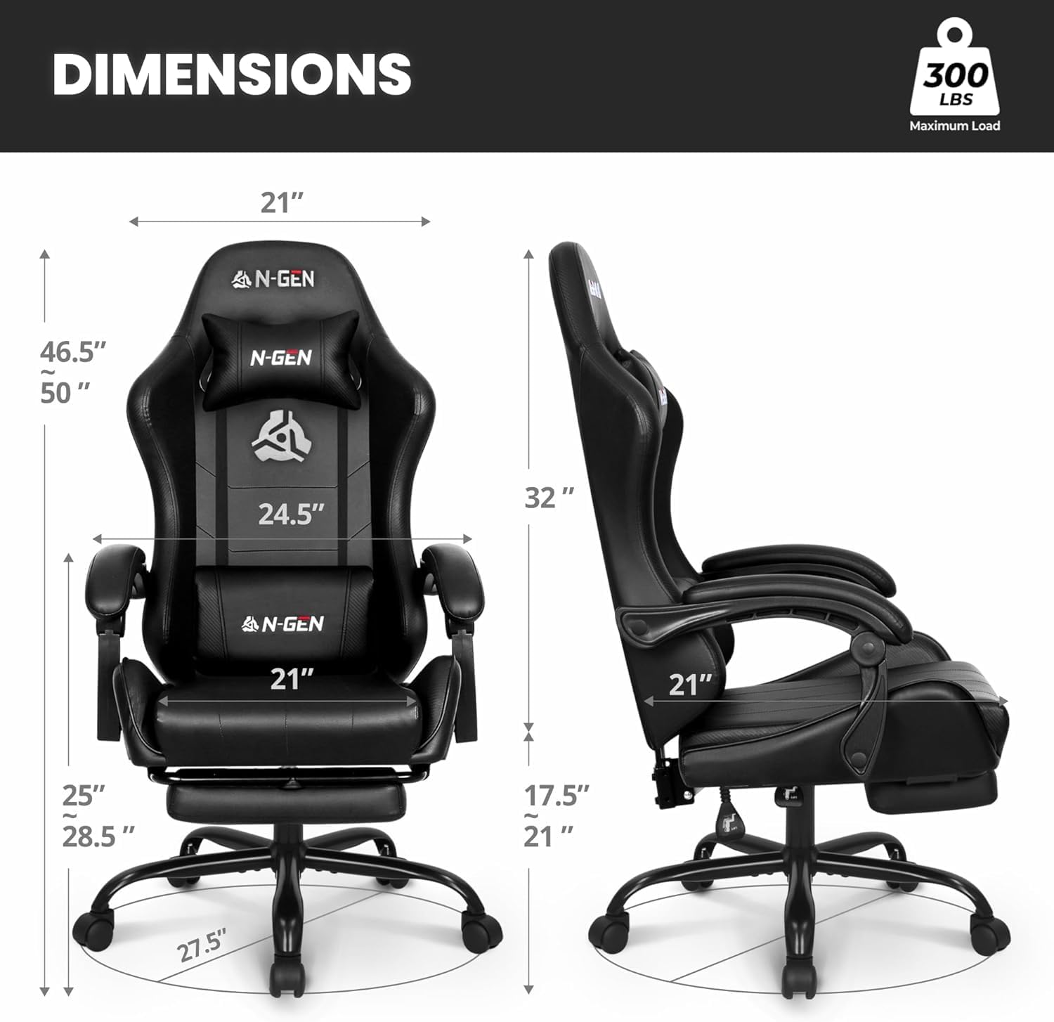 เก้าอี้เกมมิ่งพร้อมที่พักเท้า  - Home Office Chair บทวิจารณ์และราคา