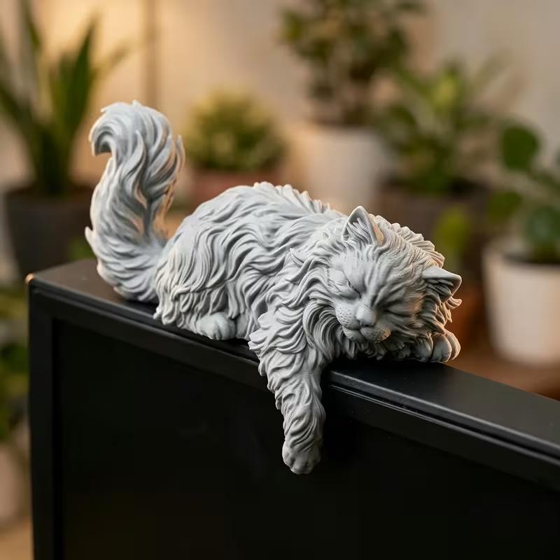 ตุ๊กตาแมวขนยาวน่ารัก 3D พิมพ์ส - Home Office Gif บทวิจารณ์และราคา