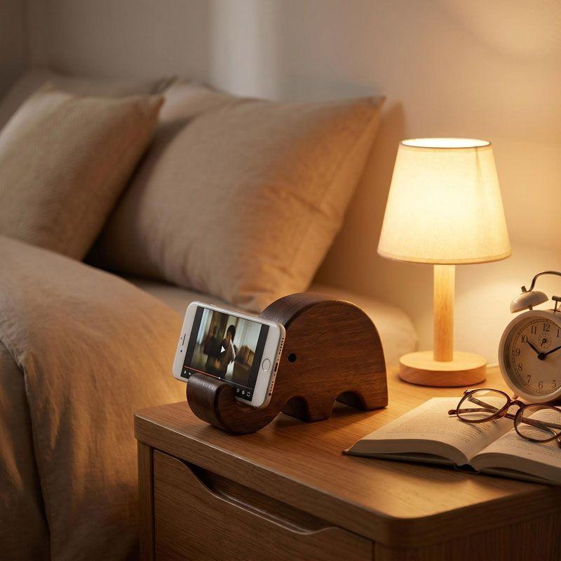 ที่วางโทรศัพท์ไม้เนื้อแข็งวอลน - Home Office Design บทวิจารณ์และราคา