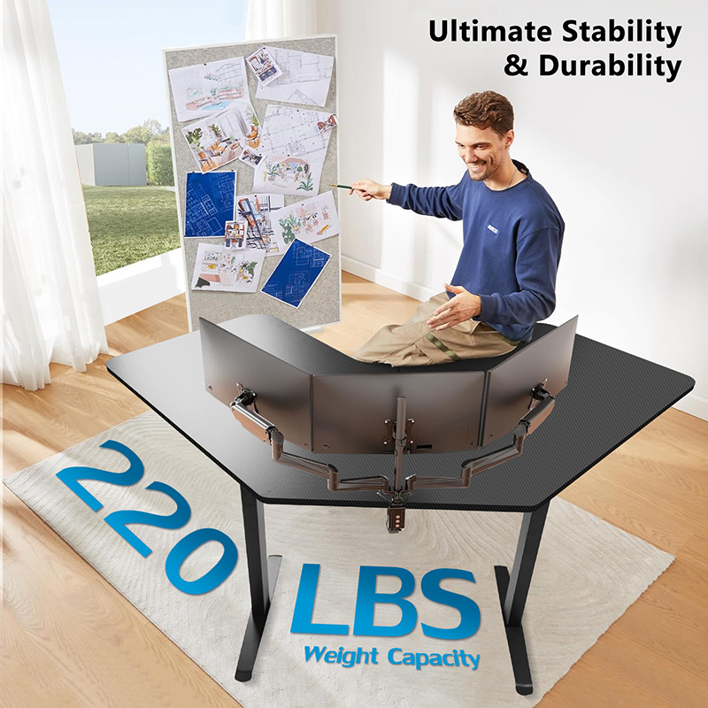 โต๊ะทำงานปรับระดับความสูงได้ด้ - Home Office L Shaped Desk บทวิจารณ์และราคา