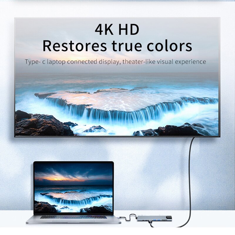 USB 8 in 1 Type C 3 1ถึง4K HDT - Home Office For Mac บทวิจารณ์และราคา