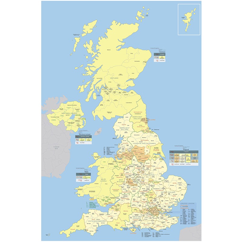 A1/A2 สหราชอาณาจักรแผนที่ UK ร - Home Office United Kingdom บทวิจารณ์และราคา