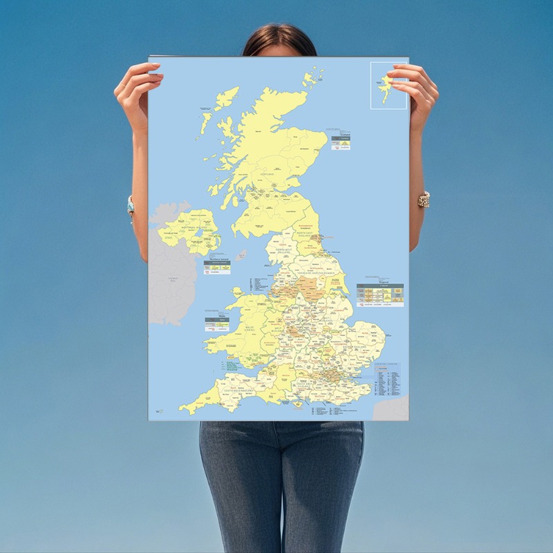 A1/A2 สหราชอาณาจักรแผนที่ UK ร - Home Office United Kingdom บทวิจารณ์และราคา
