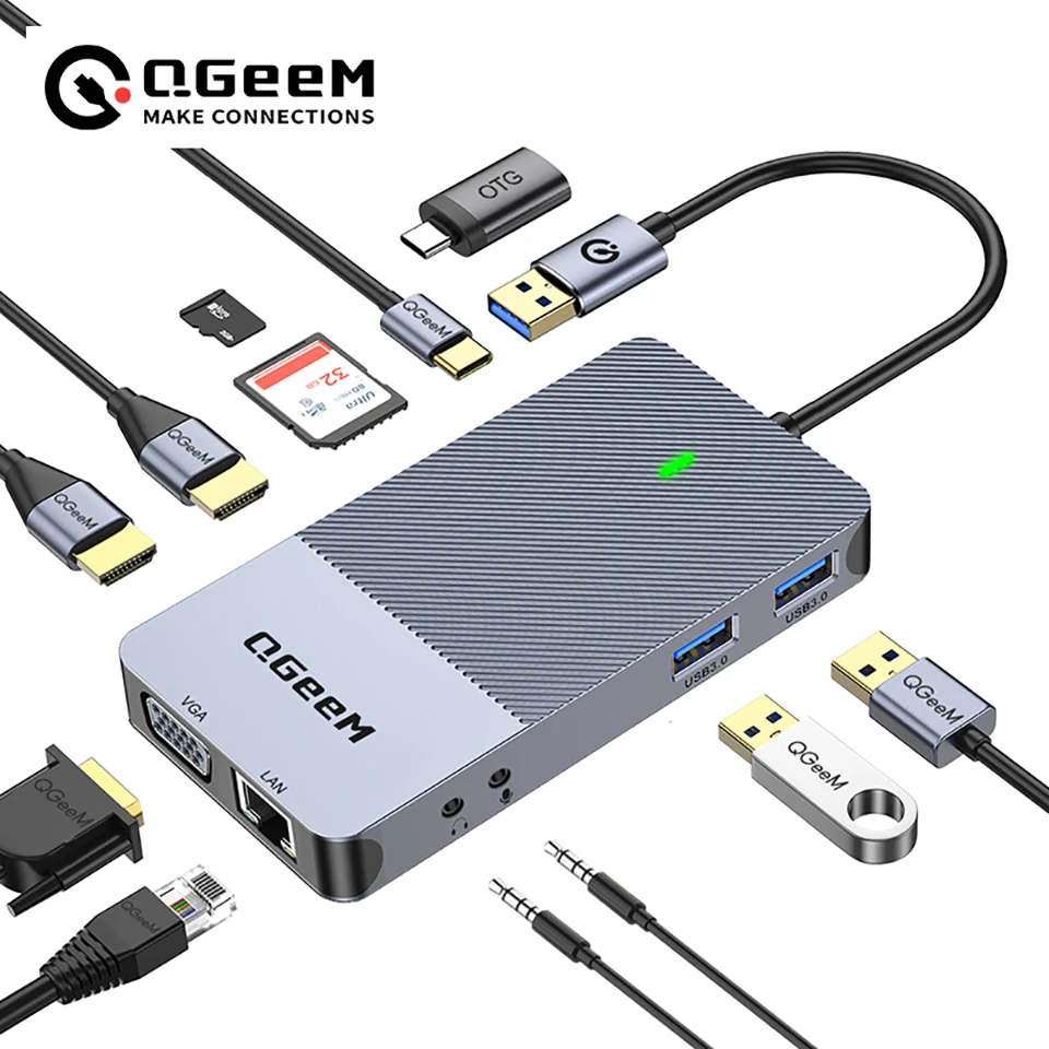 QGeeM USB 3.0 Docking Station, - Home Office For Mac บทวิจารณ์และราคา