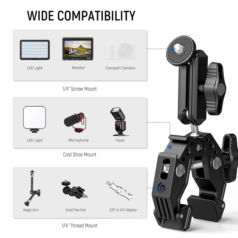 ตัวหนีบอเนกประสงค์อะลูมิเนียมพ - Monitor Arm Dual บทวิจารณ์และราคา