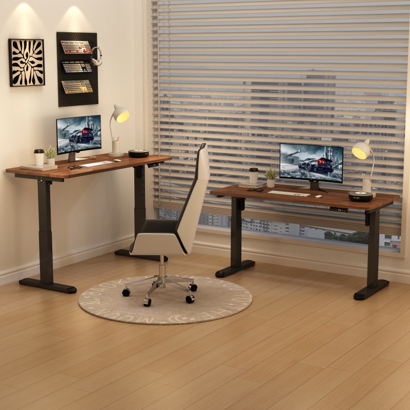 โต๊ะทำงานปรับระดับความสูงด้วยร - Home Office L Shaped Desk บทวิจารณ์และราคา