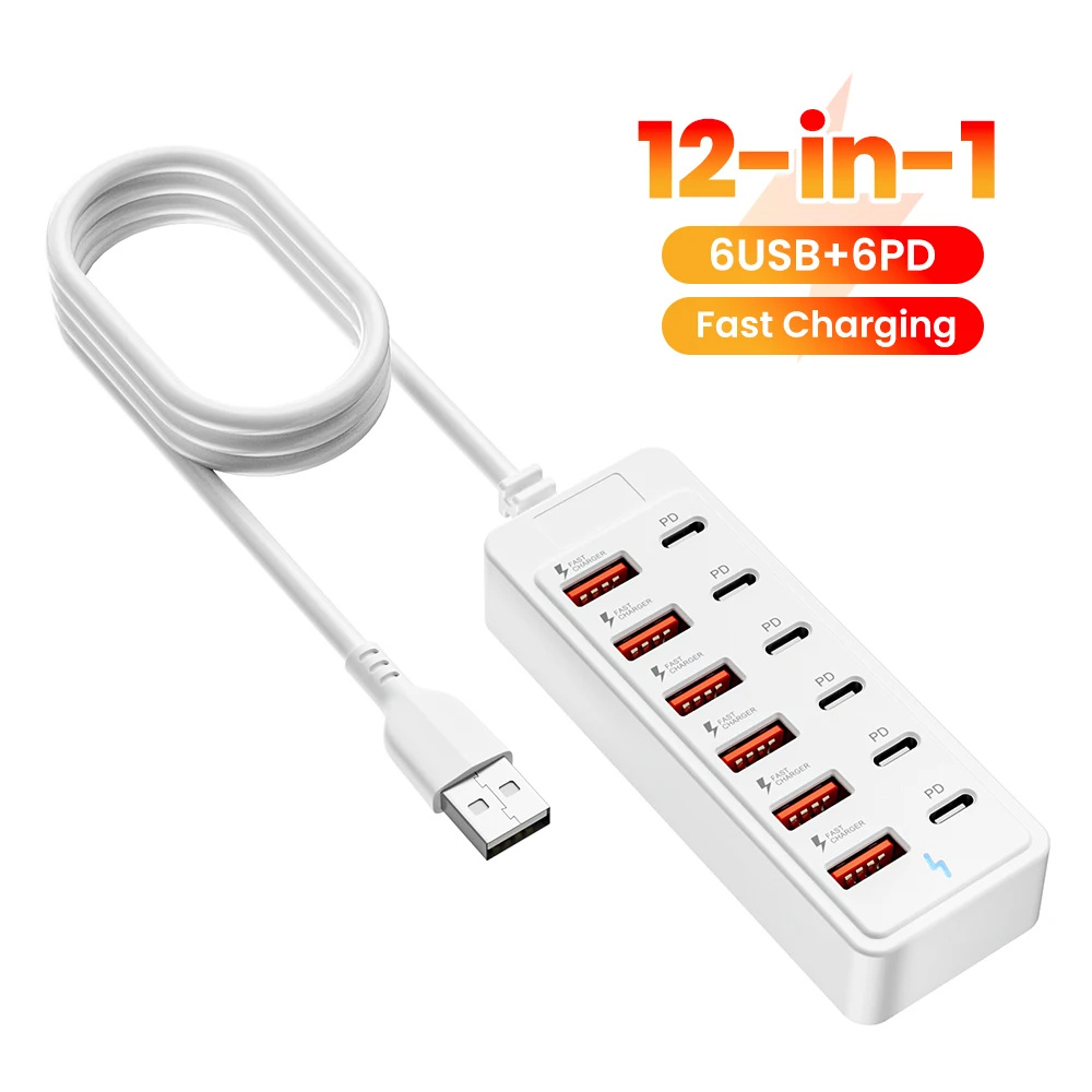 เครื่องชาร์จ USB 12 พอร์ต ประเ - Power Strip Desk บทวิจารณ์และราคา