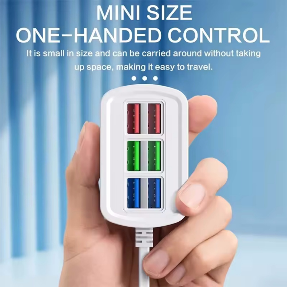 แท่นชาร์จเร็ว USB 6 in 1 ปลั๊ก - Power Strip Desk บทวิจารณ์และราคา