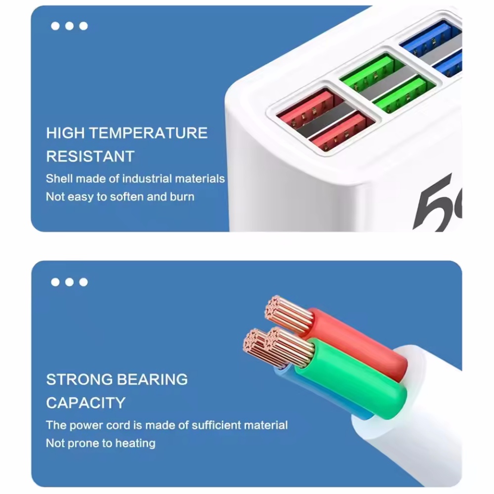 แท่นชาร์จเร็ว USB 6 in 1 ปลั๊ก - Power Strip Desk บทวิจารณ์และราคา