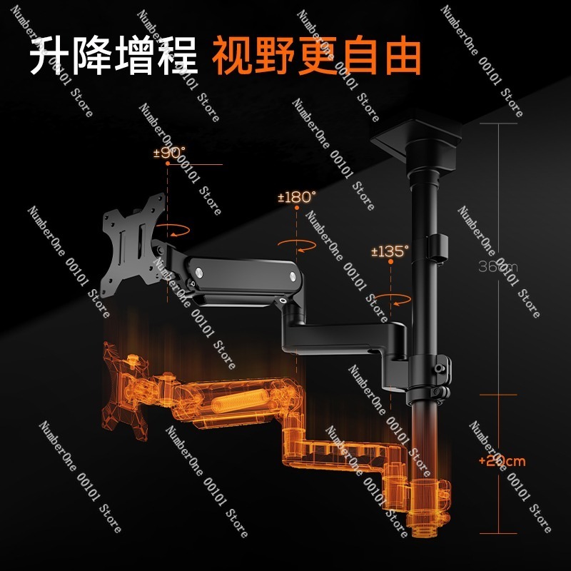 ขายึดจอภาพแบบติดเพดานแบบสองจอ, - Monitor Arm Dual บทวิจารณ์และราคา