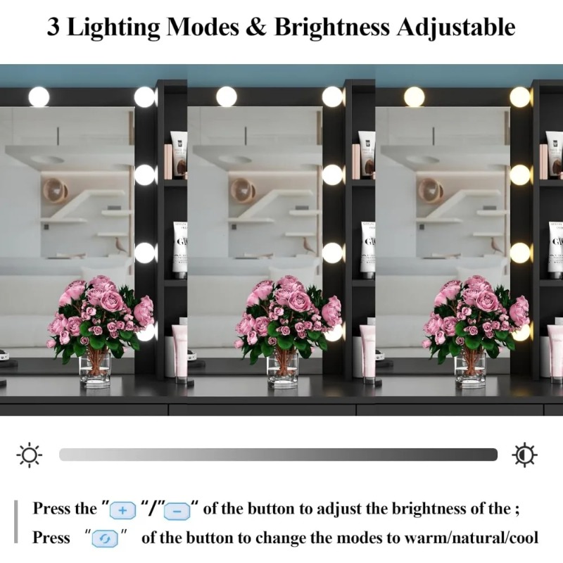 โต๊ะเครื่องแป้งสีดำขนาด 39 นิ้ - Power Strip Desk บทวิจารณ์และราคา
