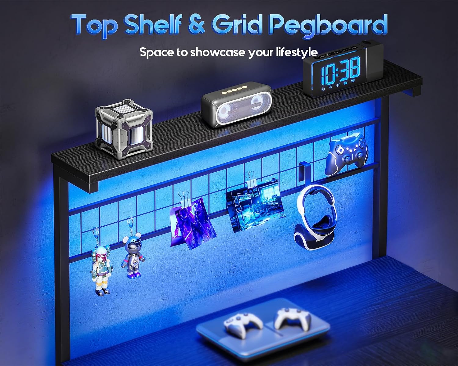 โต๊ะเกมมิ่งรูปตัว L พร้อมชั้นว - Home Office L Shaped Desk บทวิจารณ์และราคา