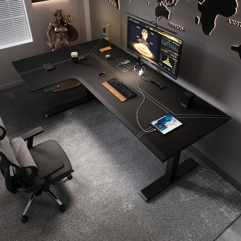โต๊ะยกไฟฟ้ารูปตัวแอล โต๊ะทำงาน - Home Office L Shaped Desk บทวิจารณ์และราคา